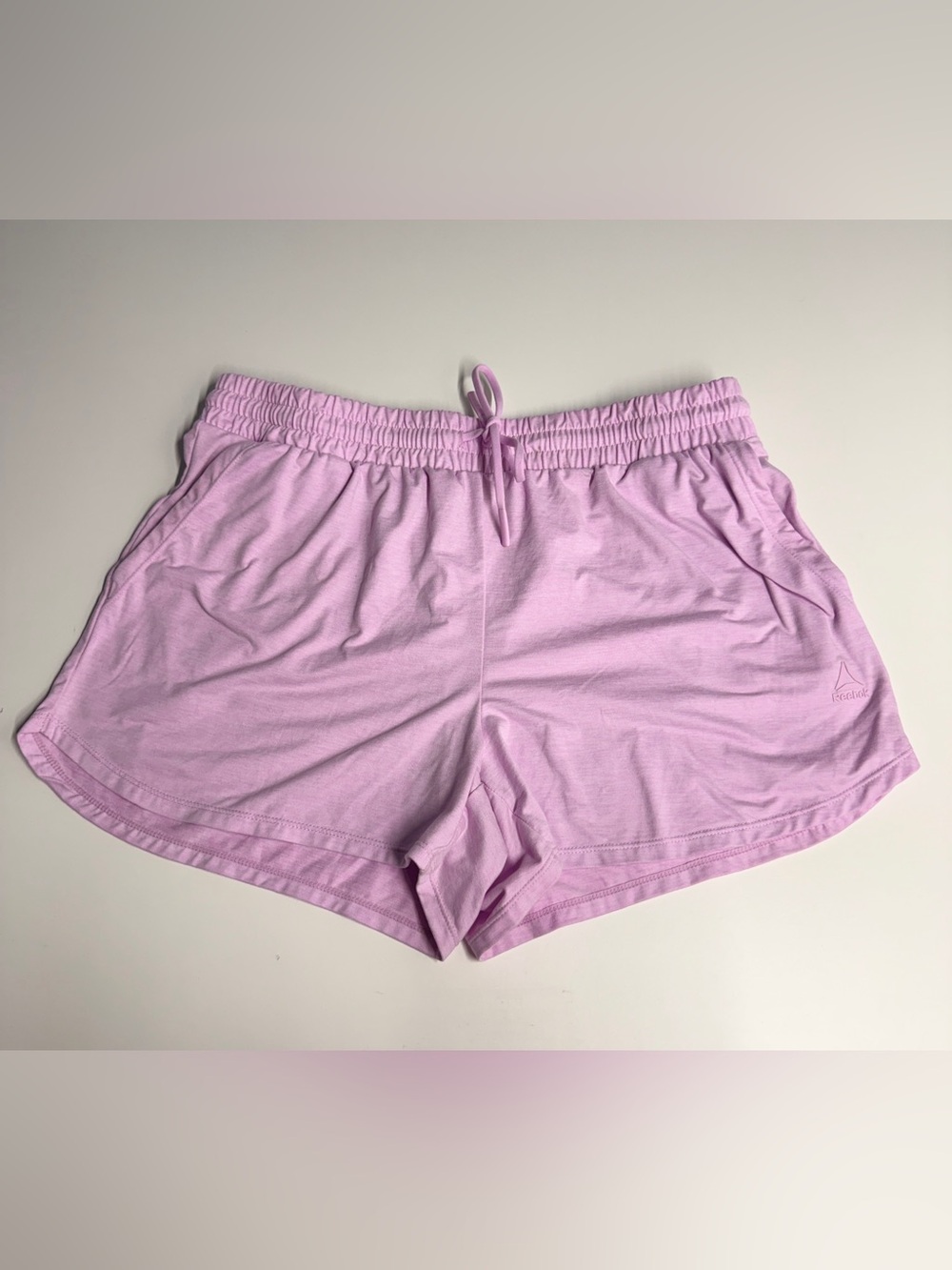 Reebok Women's Light Purple Drawstring Athletic Shorts